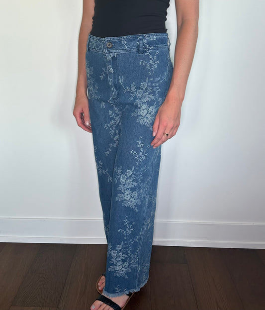 Floral Wide Leg Jeans