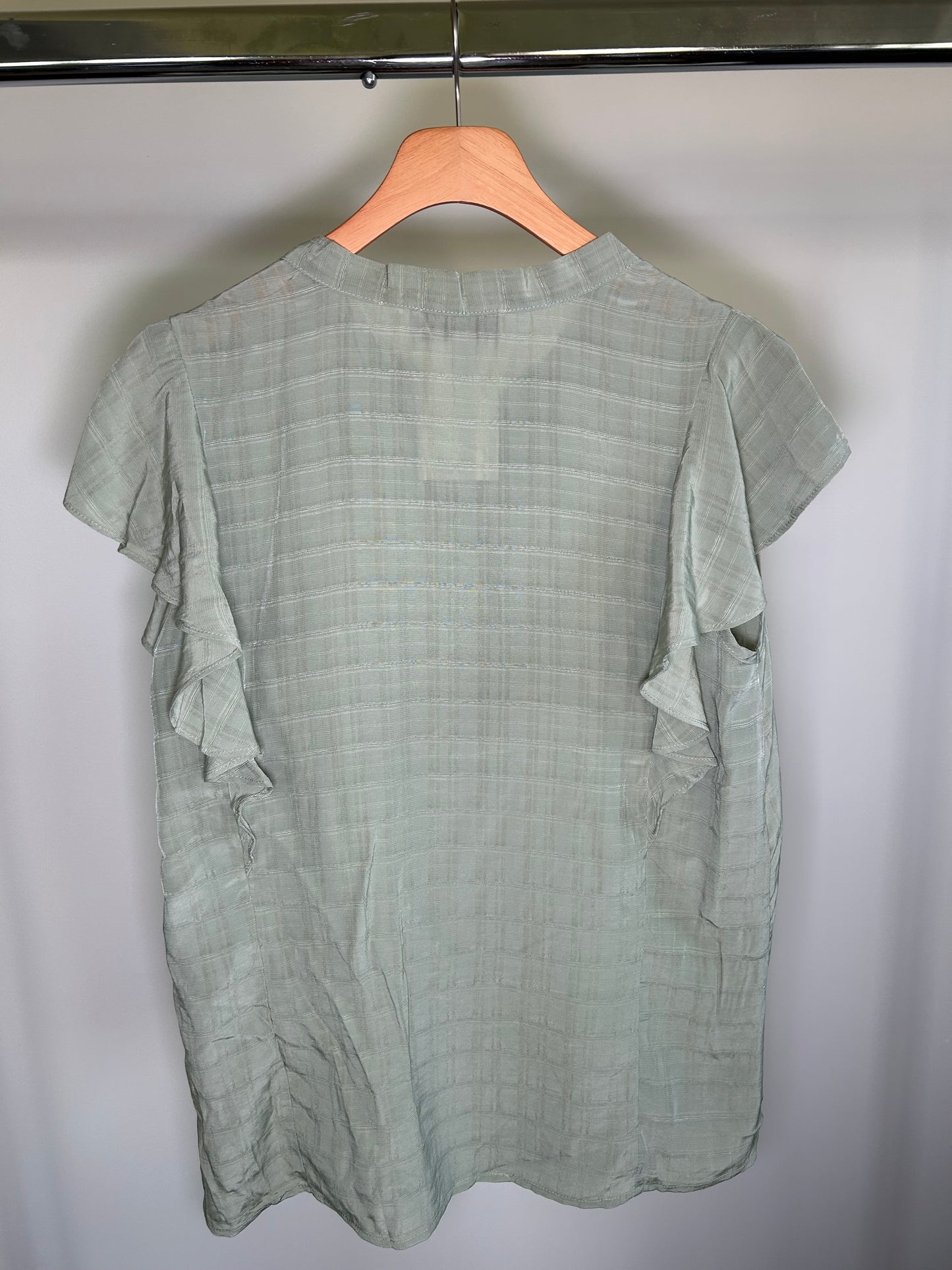 Sage Front Tie Top