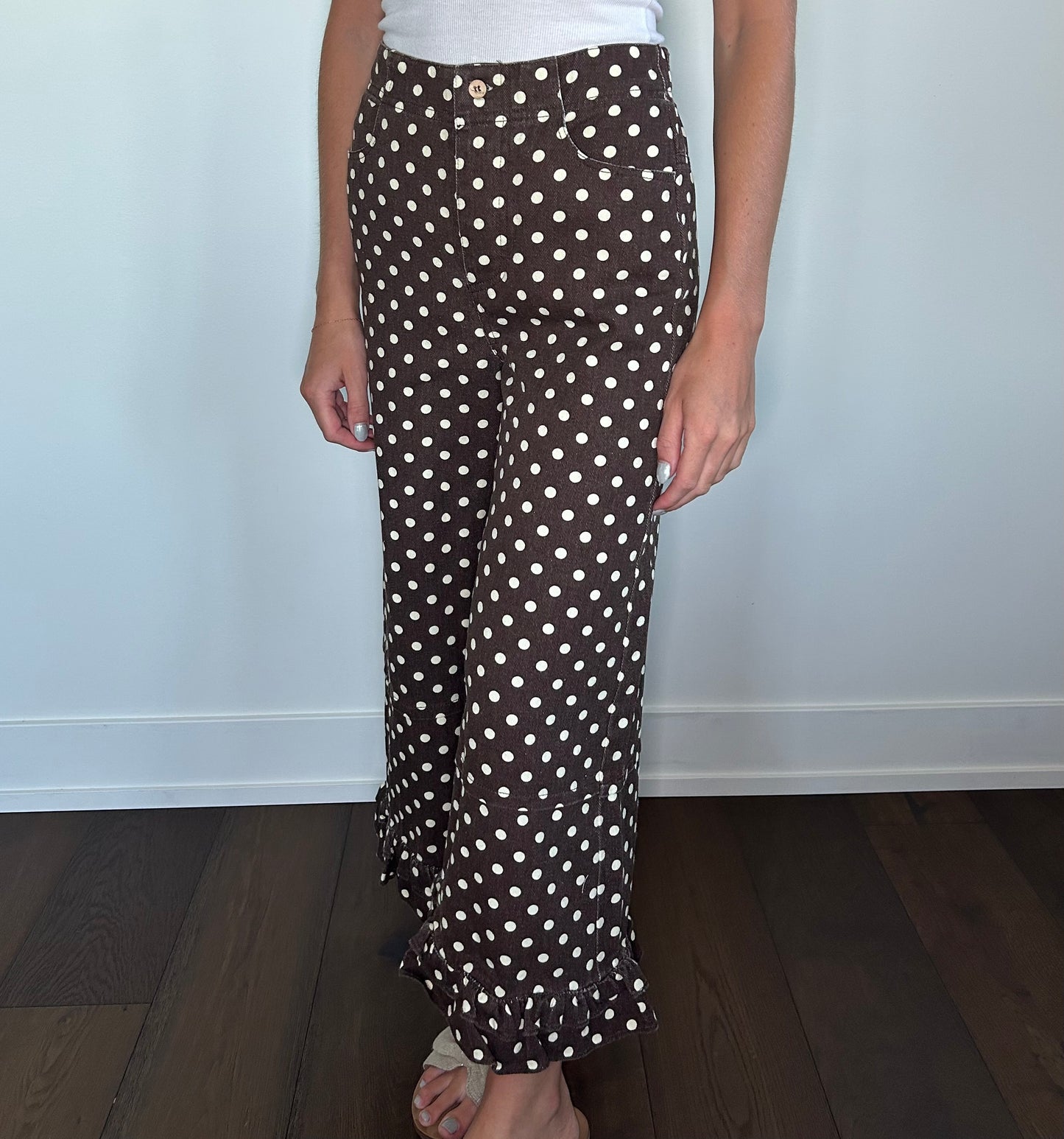 Brown Polka Dot Jeans