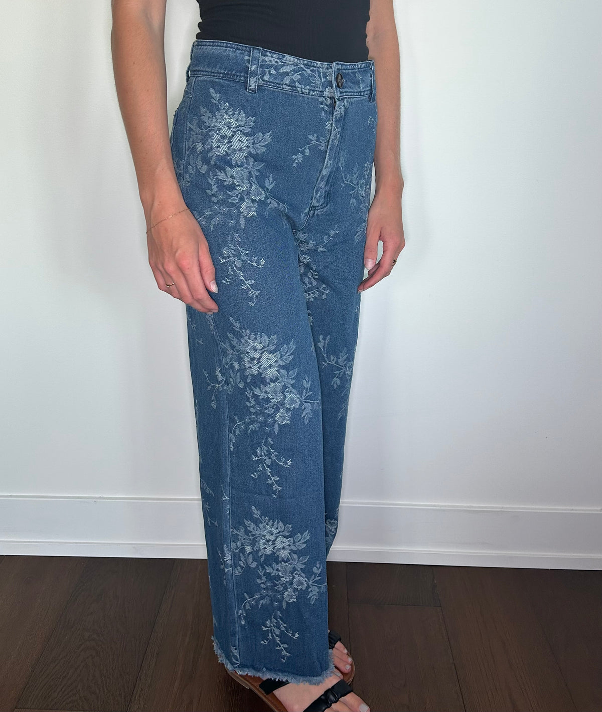 Floral Wide Leg Jeans
