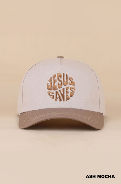 "Jesus Saves" Embroidered Hat