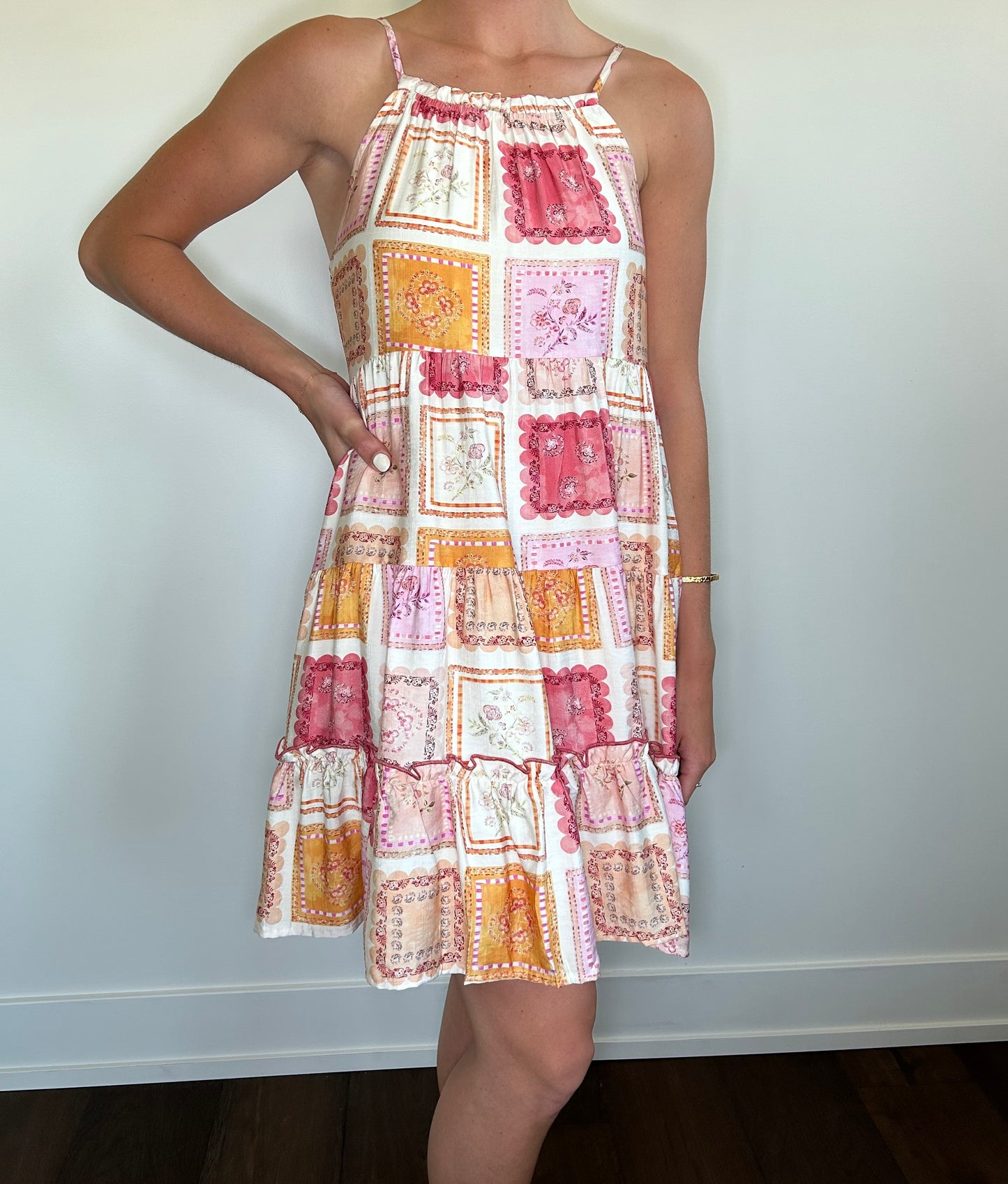 Patchwork Print Dress