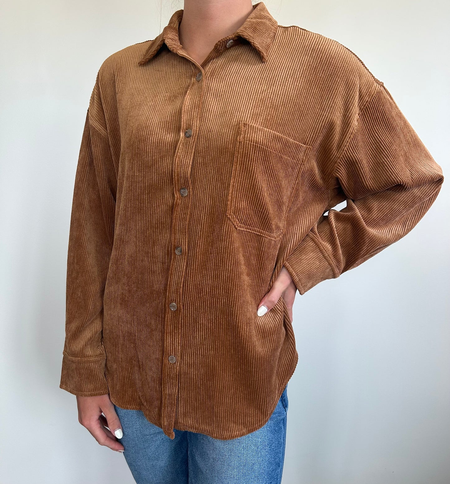 Corduroy Button Down Top