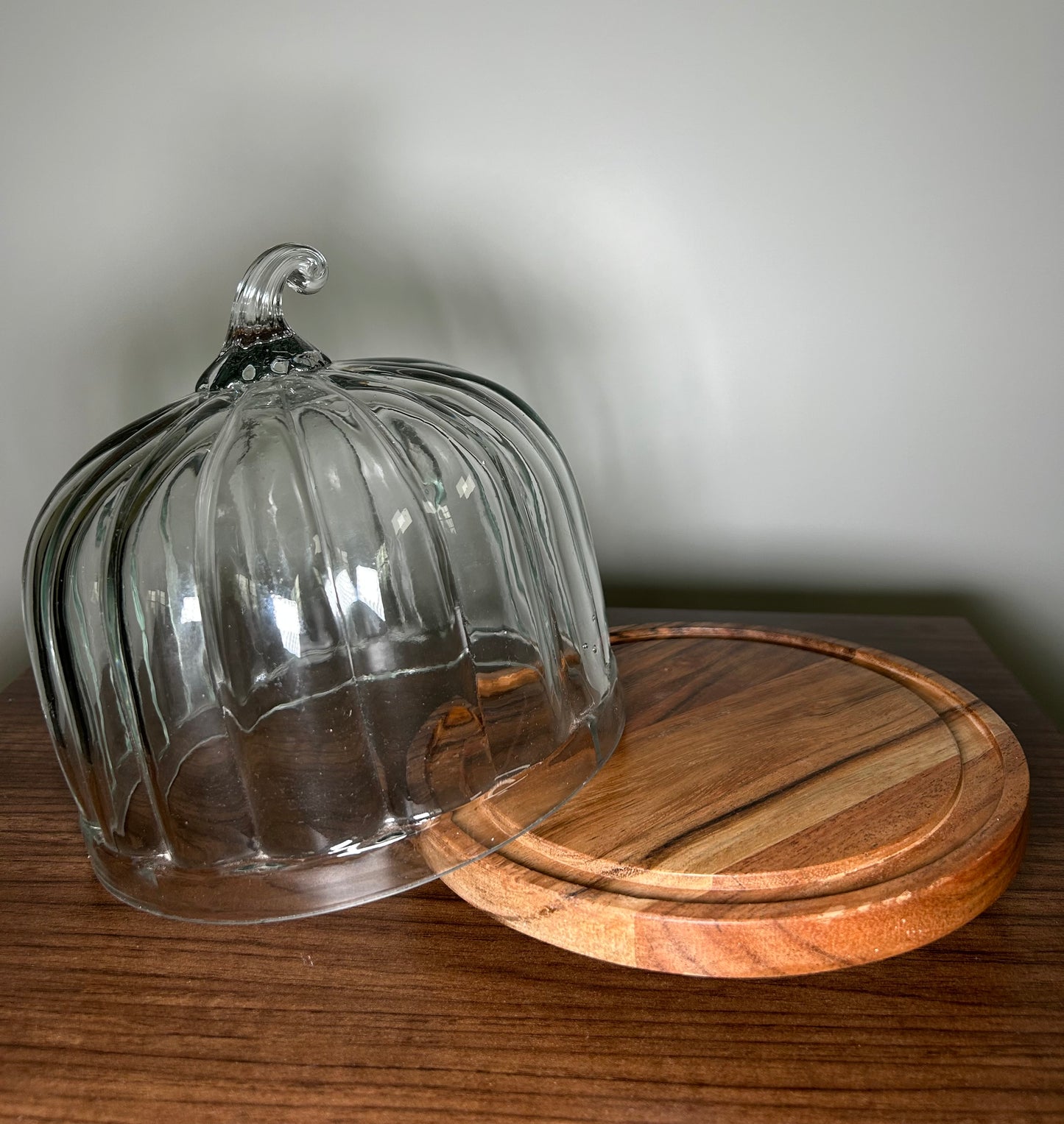 Glass Pumpkin Serving Dish
