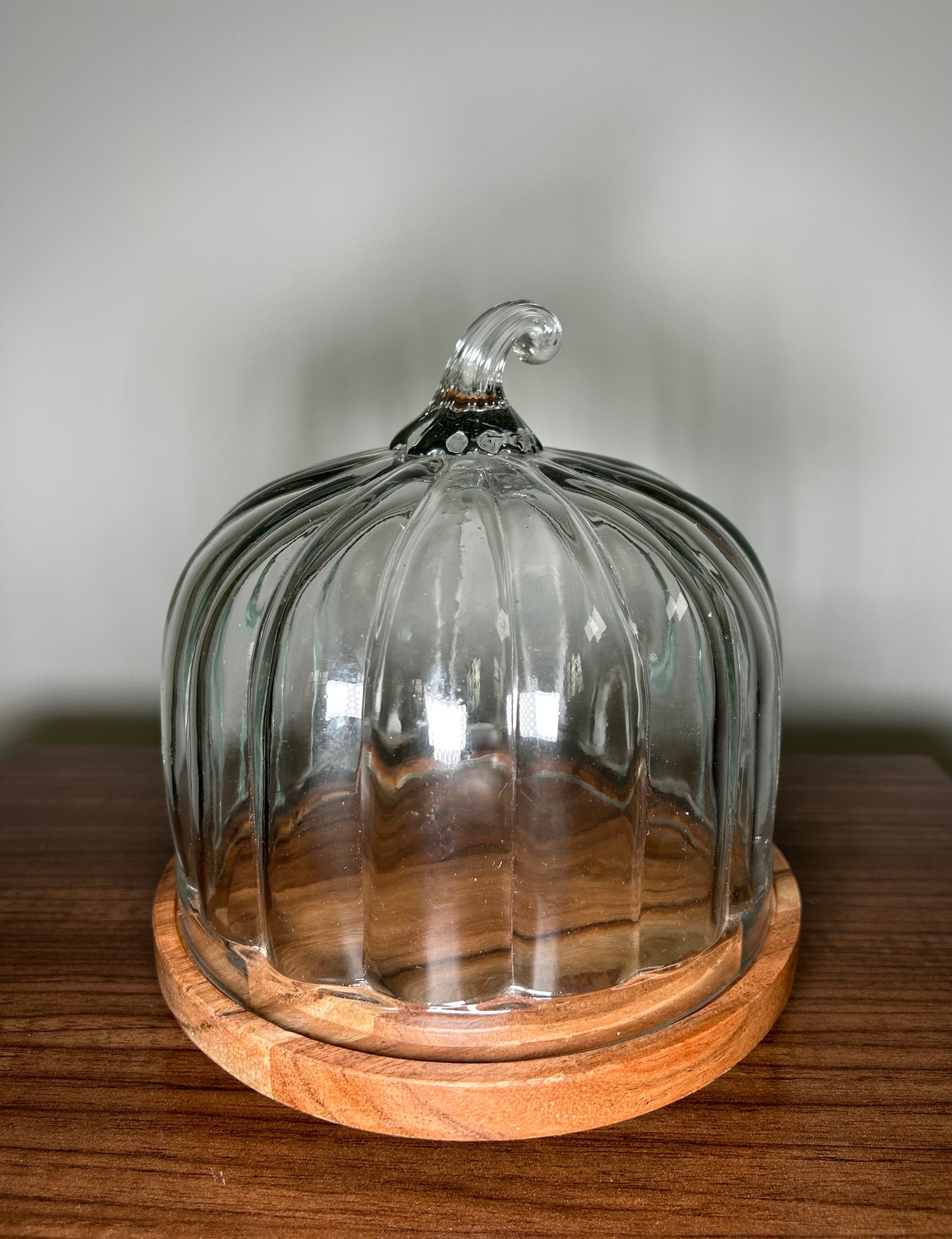 Glass Pumpkin Serving Dish