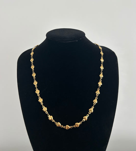 Gold Heart Chain Necklace