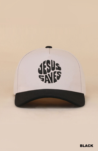 "Jesus Saves" Embroidered Hat